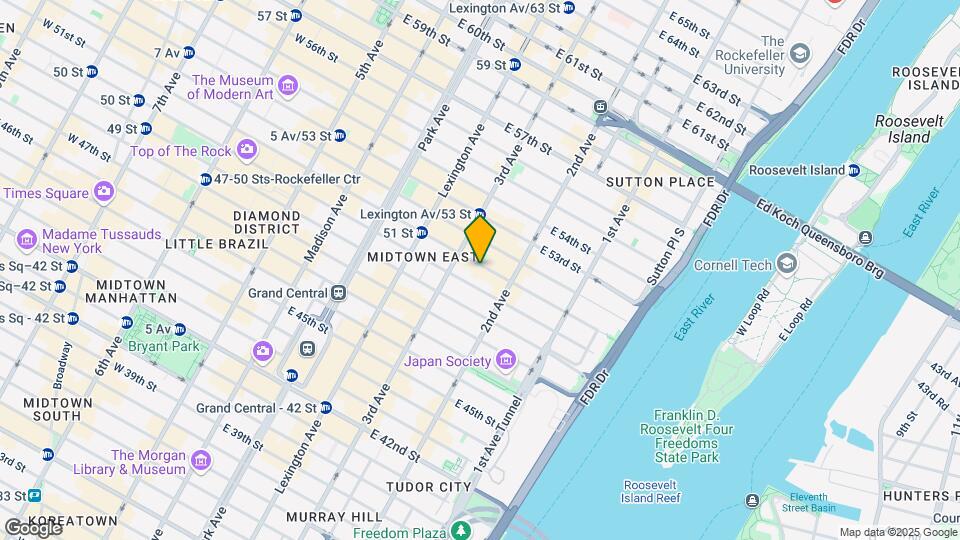 224 E 51st St Mapa y Detalles de la Ubicación