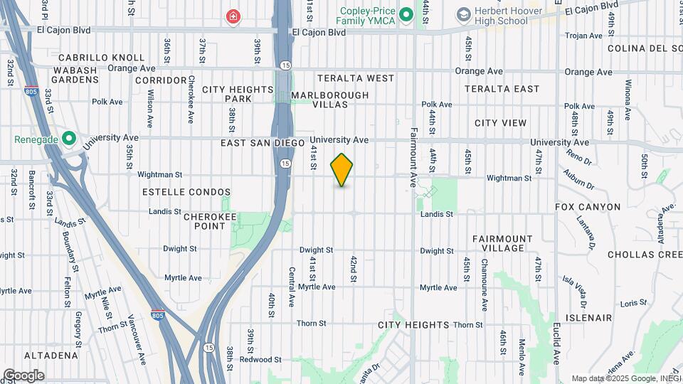 3755 Marlborough Ave Map and Location Details