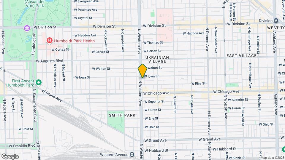 849 N Western Ave Map and Location Details