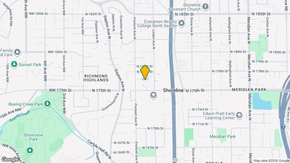 17522 N Park Pl N Map and Location Details