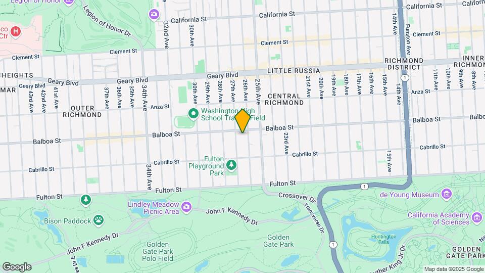 2525 Balboa St Mapa y Detalles de la Ubicación