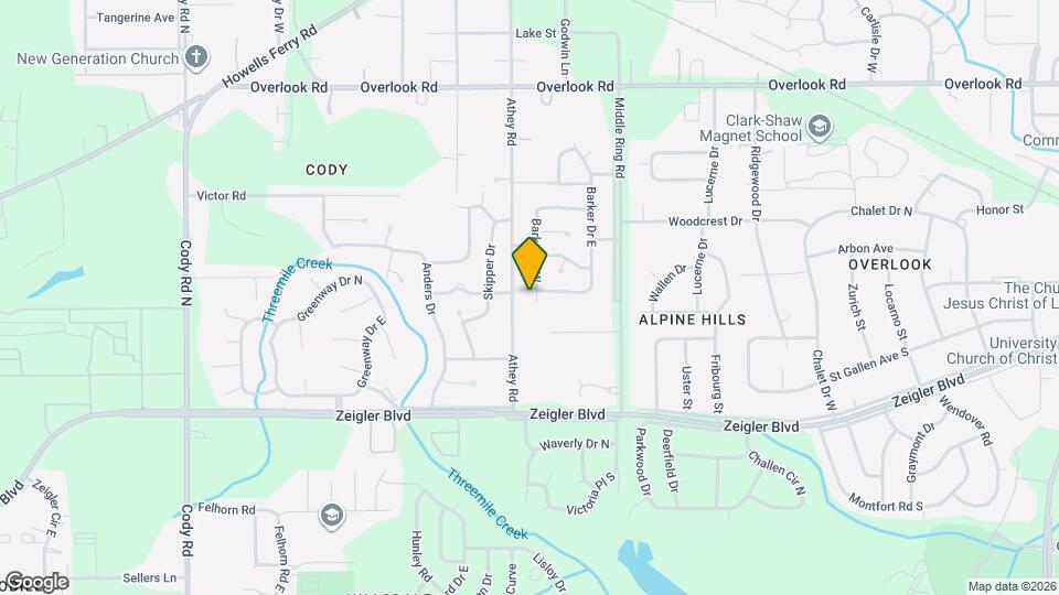 1165 Barker Dr W Map and Location Details