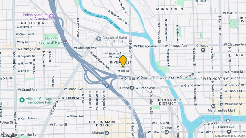 832 W Erie St Map and Location Details
