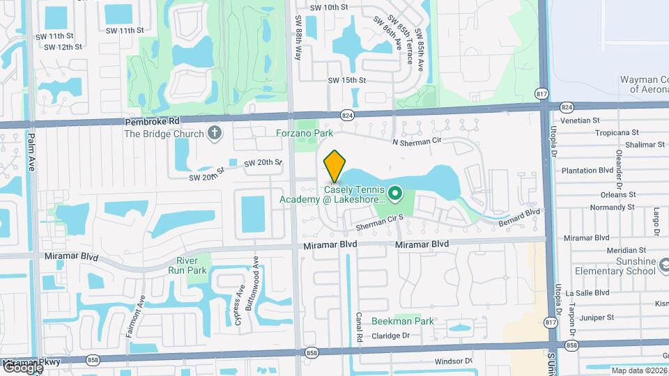 2083 SW 87th Terrace Map and Location Details