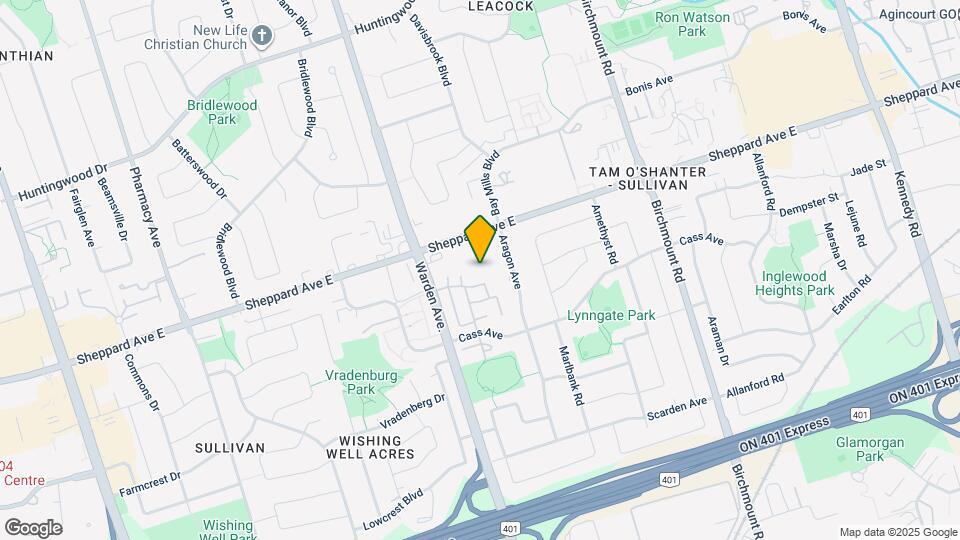 3425 Sheppard Ave E Map and Location Details