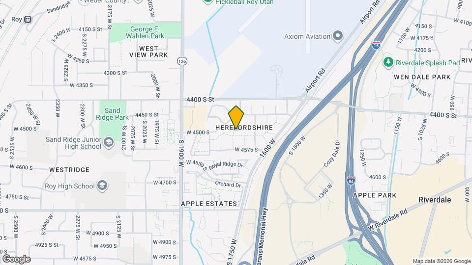 4502 S 1720 W Map and Location Details