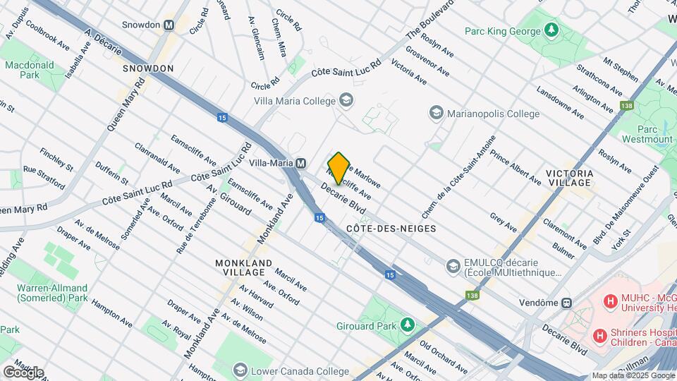 4145 Décarie Boul Map and Location Details