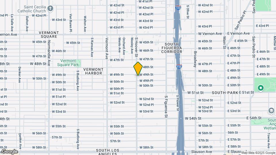 4910 S Hoover St Map and Location Details