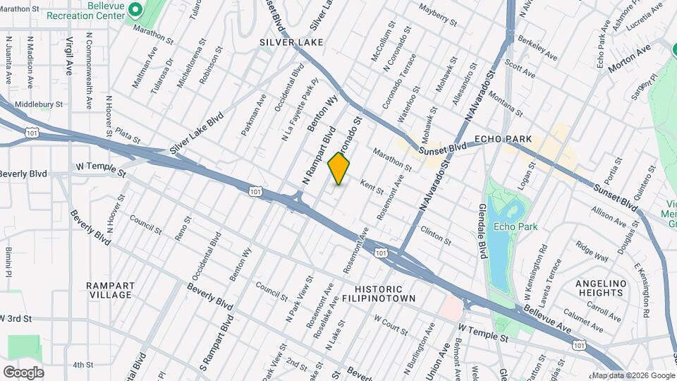 627 Coronado Ter Map and Location Details