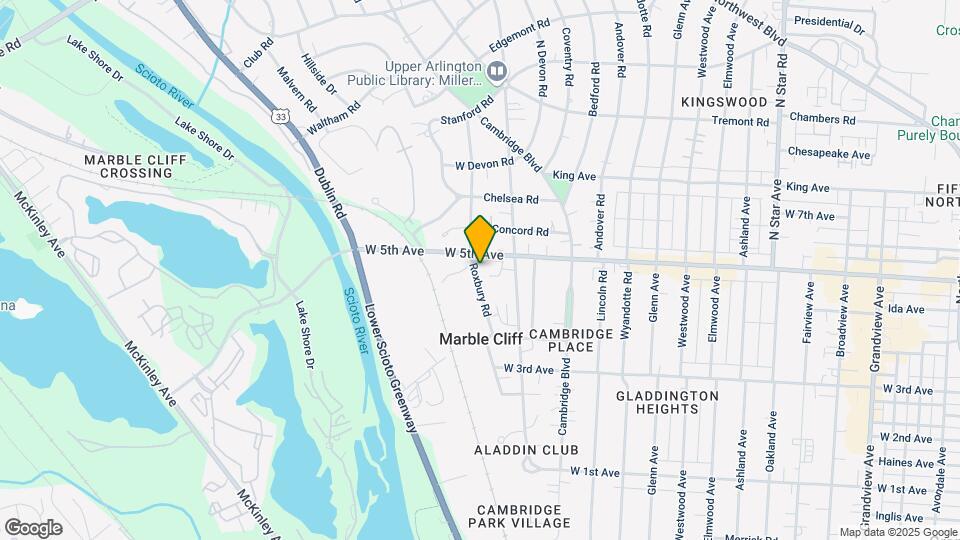 1624 Roxbury Rd Map and Location Details