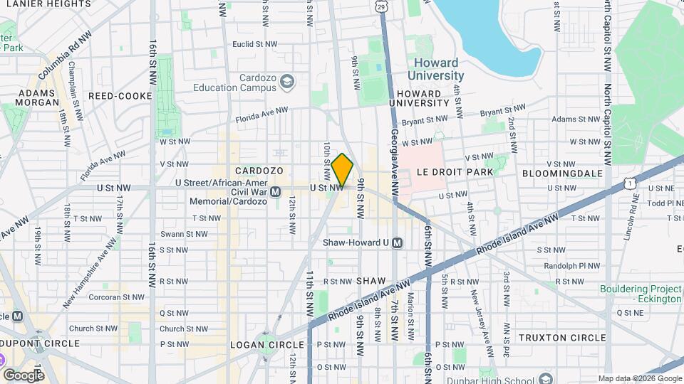 1947 Vermont Ave NW Map and Location Details