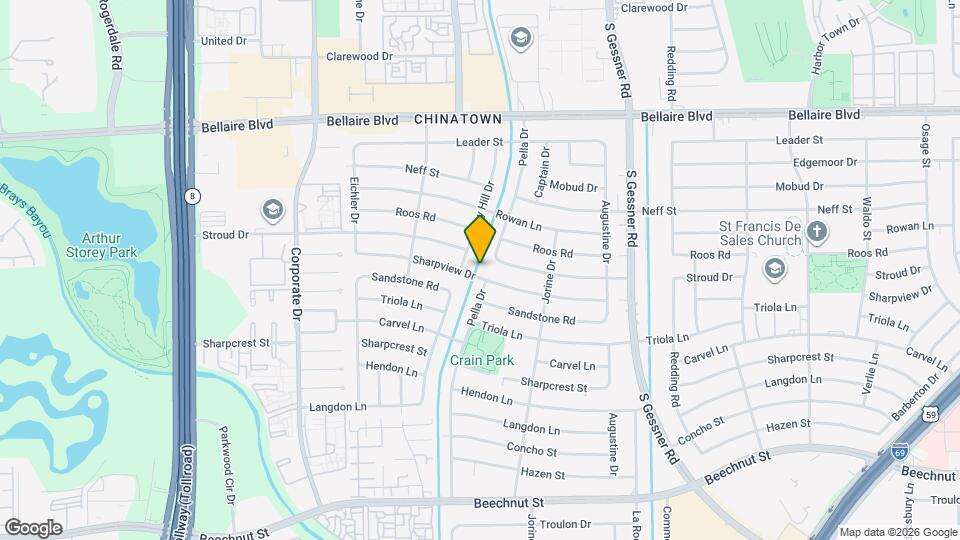 9106 Sharpview Dr Map and Location Details