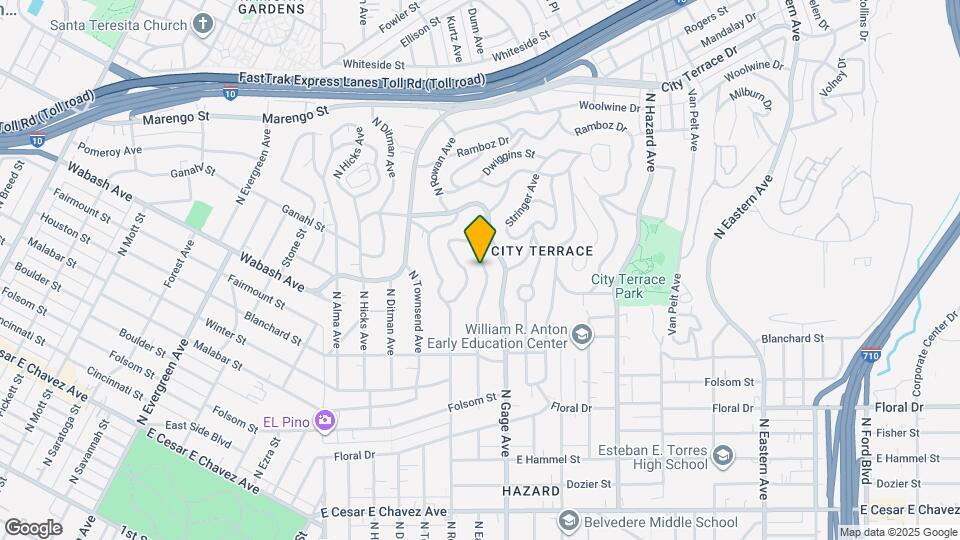 1053 N Eastman Ave Map and Location Details