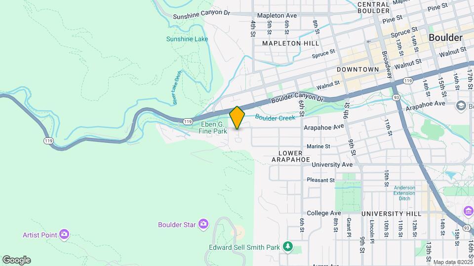 348 Arapahoe Ave Mapa y Detalles de la Ubicación