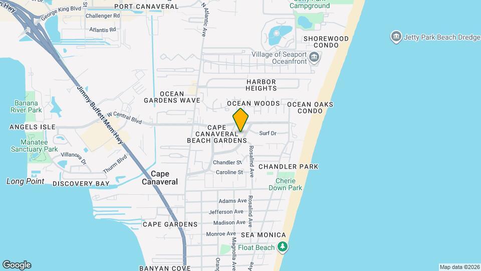 286 Canaveral Beach Blvd Map and Location Details