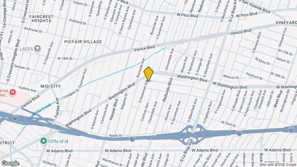 2010 S Dunsmuir Ave Map and Location Details