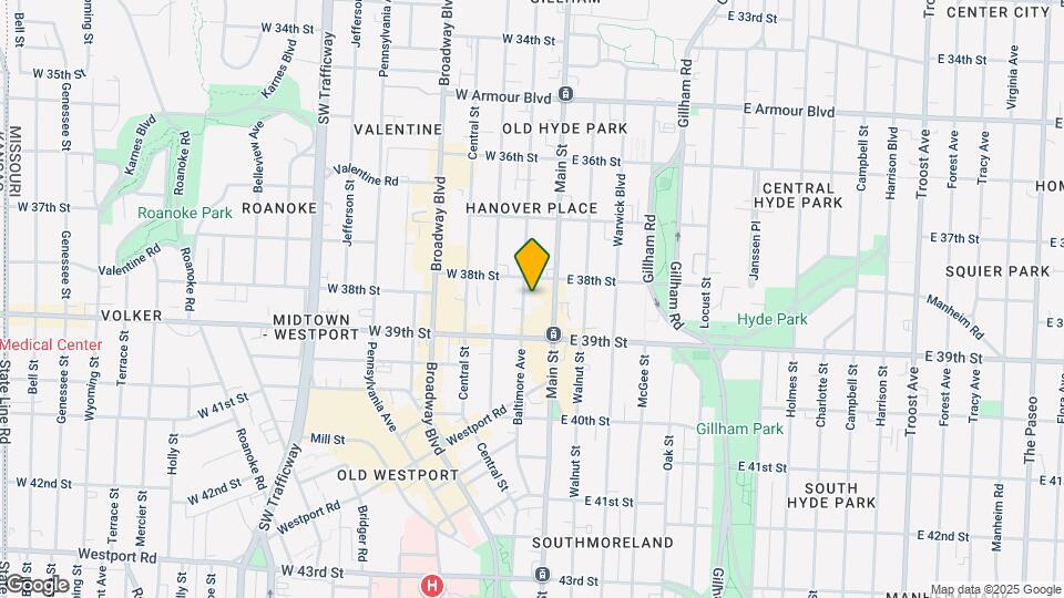 3815 Baltimore Ave Map and Location Details