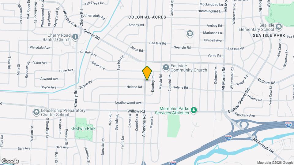 1564 S Perkins Rd Map and Location Details