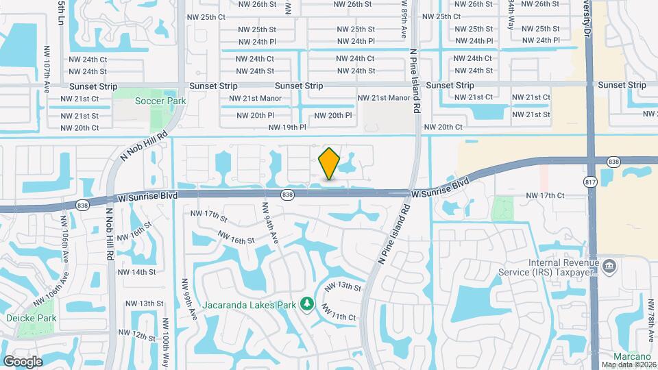 9321 W Sunrise Blvd Map and Location Details