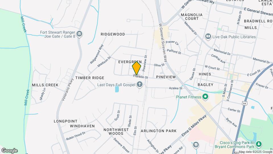 612 Franklin St Map and Location Details