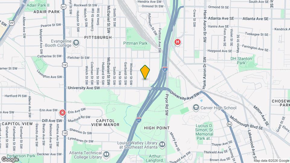 1170 Moton Ave SW Map and Location Details