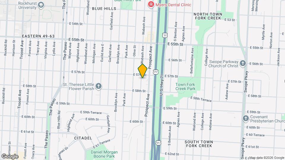 5715 Wabash Ave Map and Location Details