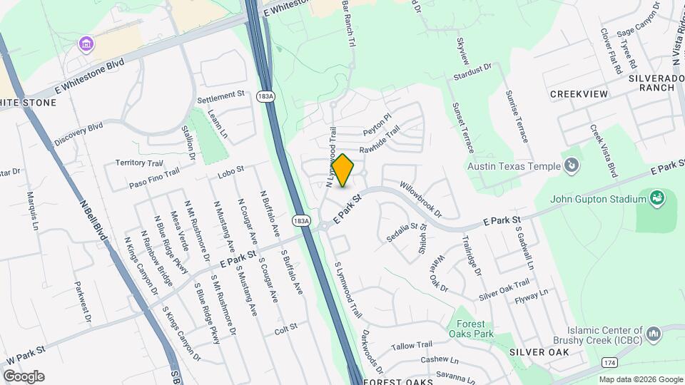 201 Cadillac Cove Map and Location Details