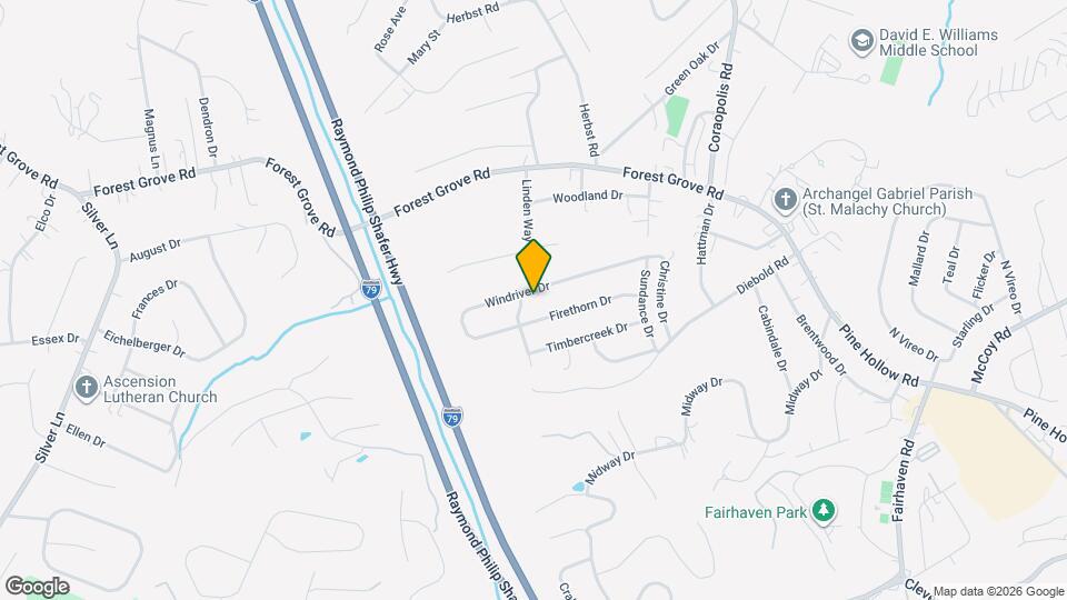 5038 Windriver Dr Map and Location Details