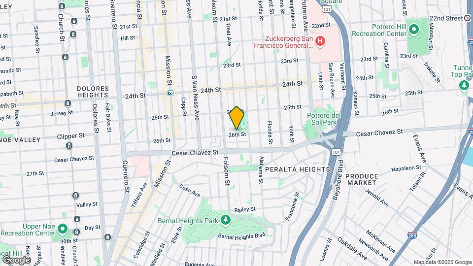 1298 Treat Ave Mapa y Detalles de la Ubicación