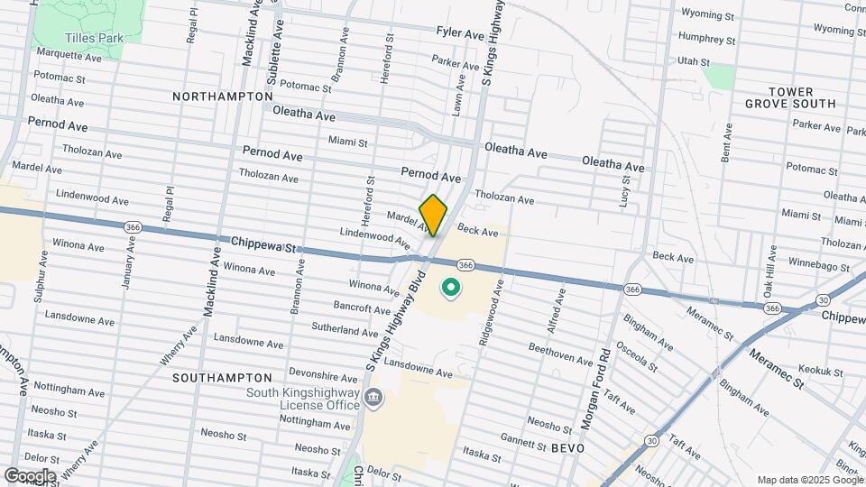 3809-3817 S Kings Highway Blvd Map and Location Details