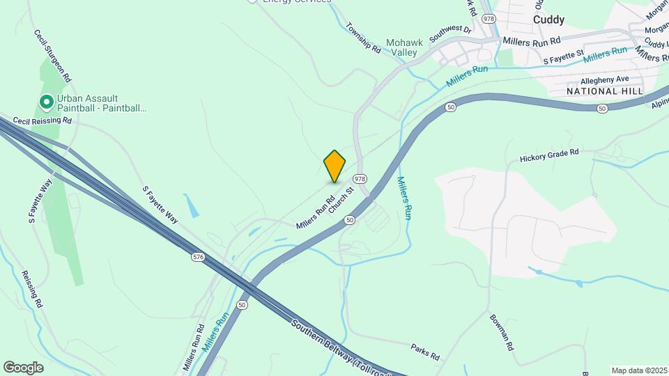 734 Millers Run Rd Map and Location Details
