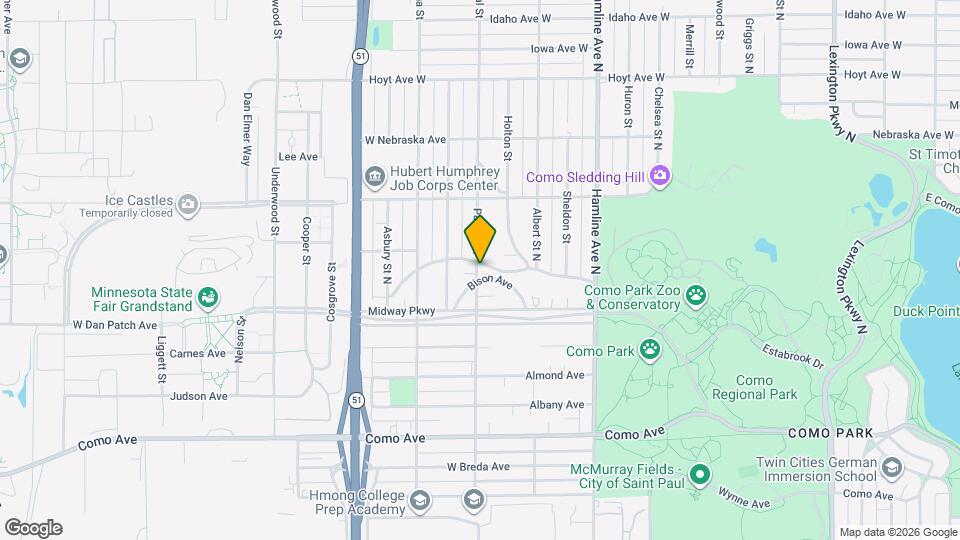 1366 Pascal St, Unit B Map and Location Details