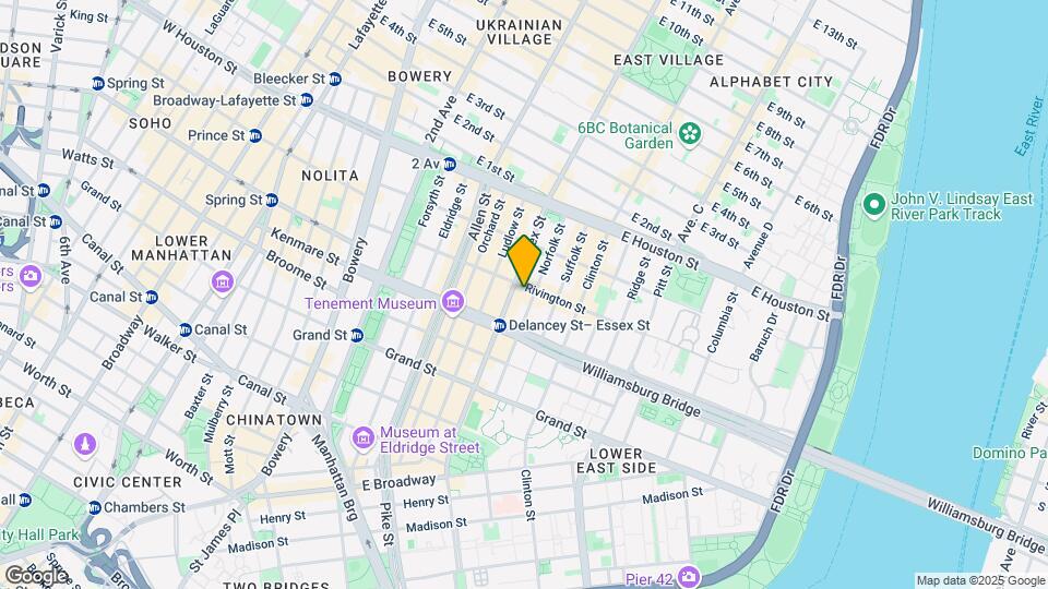 125 Rivington St Mapa y Detalles de la Ubicación