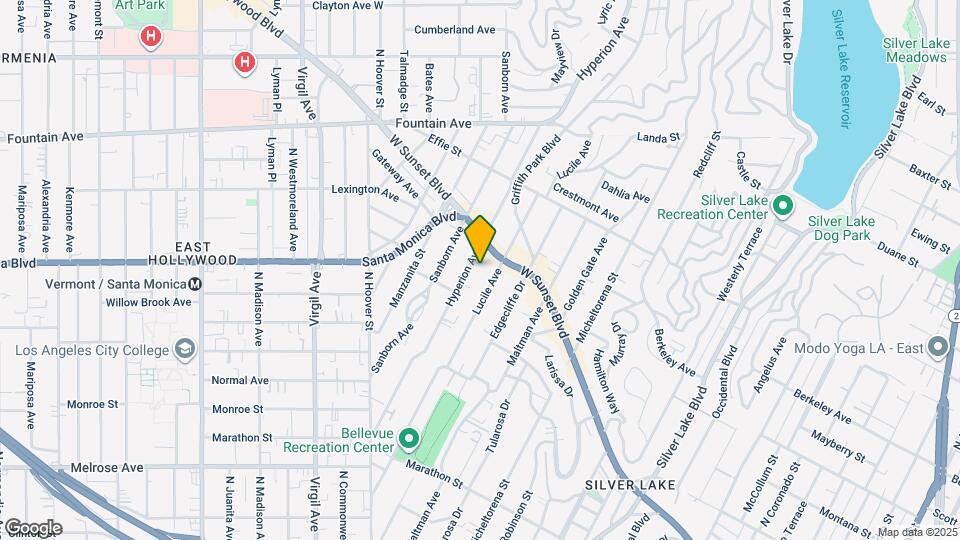 1034 Hyperion Ave Map and Location Details