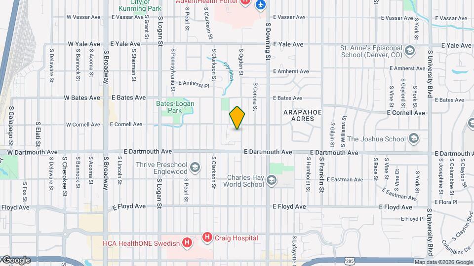 3051 S Ogden St Mapa y Detalles de la Ubicación