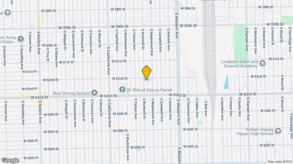6211 S Rockwell St Map and Location Details