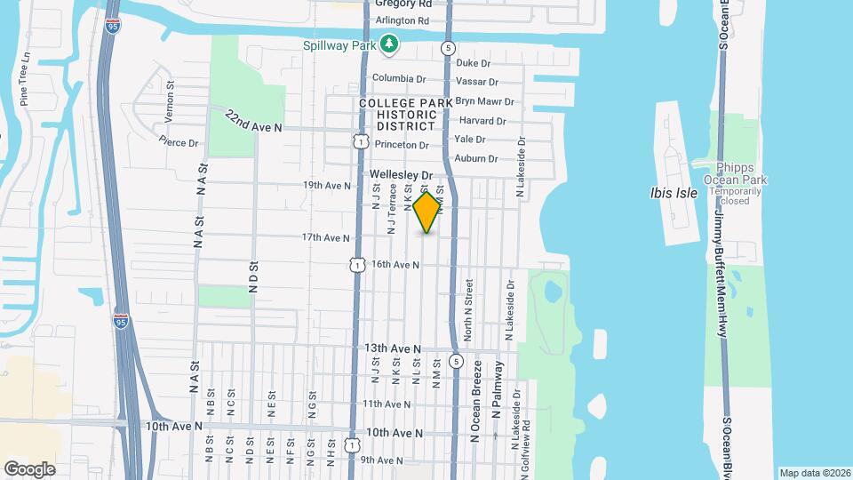 1632 N L St Mapa y Detalles de la Ubicación