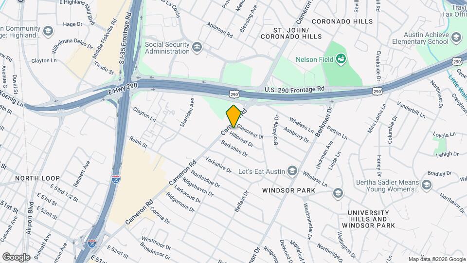 1304 Hillcrest Dr Map and Location Details