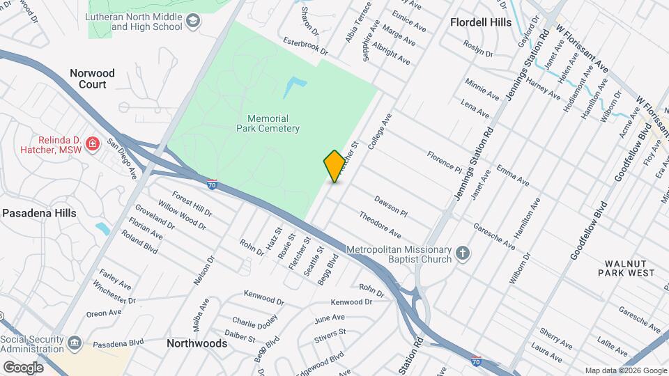 5306 Fletcher St Map and Location Details