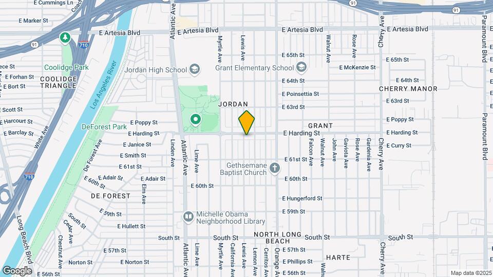 1050 E Harding St Map and Location Details