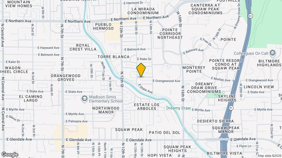 1307 E Vista Ave Map and Location Details