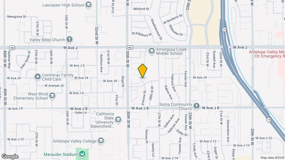 2827 W Ave J4 Map and Location Details