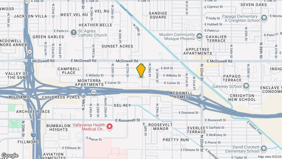 2745 E Willetta St, Unit 1 Map and Location Details