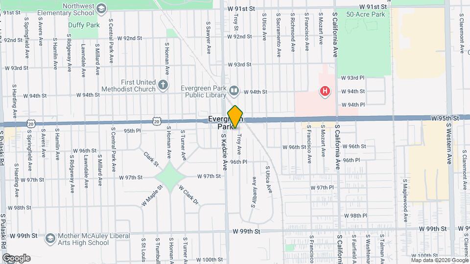 9524 S Troy Ave Map and Location Details