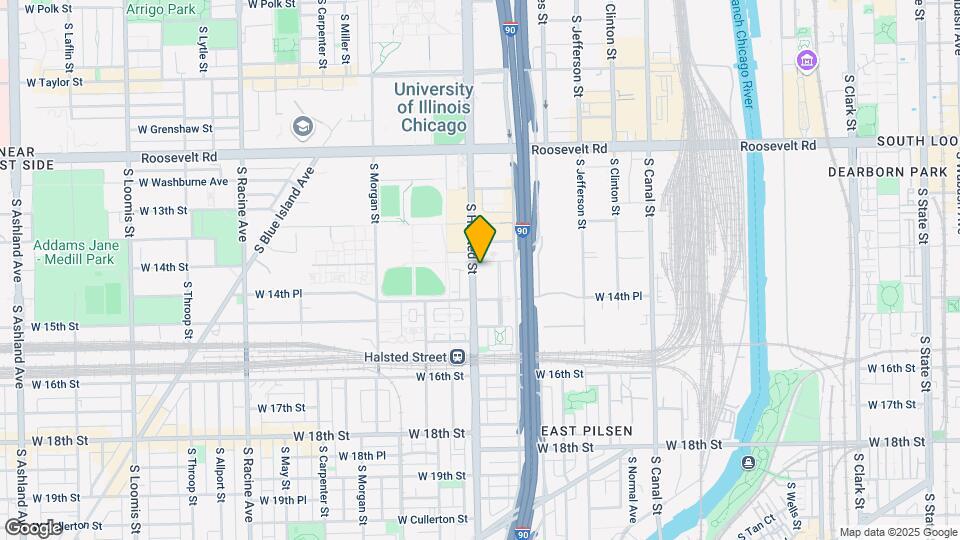 1407 S Halsted St Map and Location Details