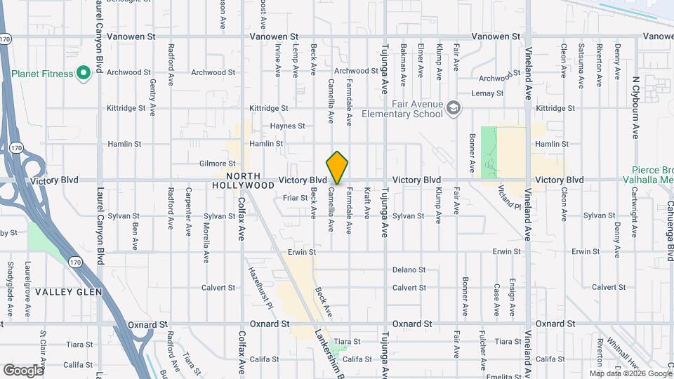 6344 Camellia Ave Map and Location Details