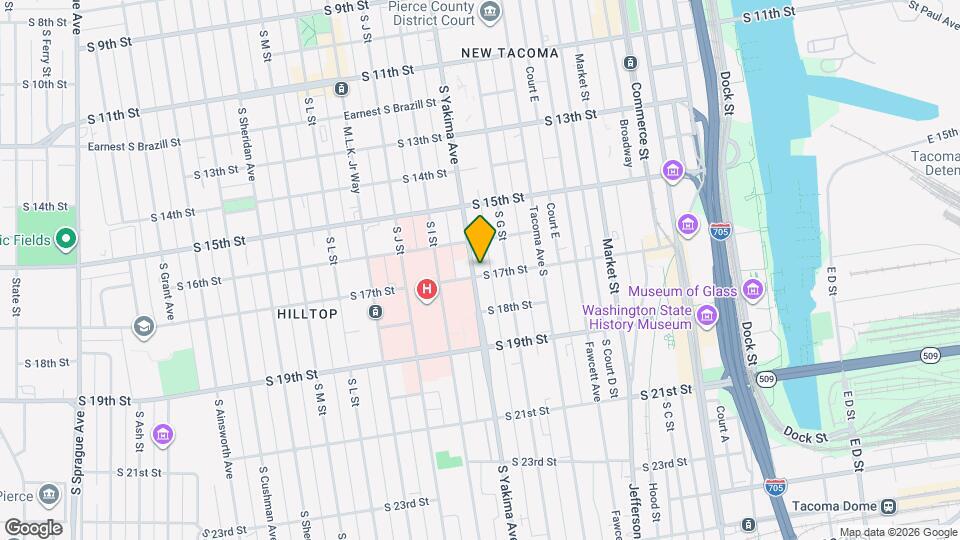 1623 S Yakima Ave Map and Location Details