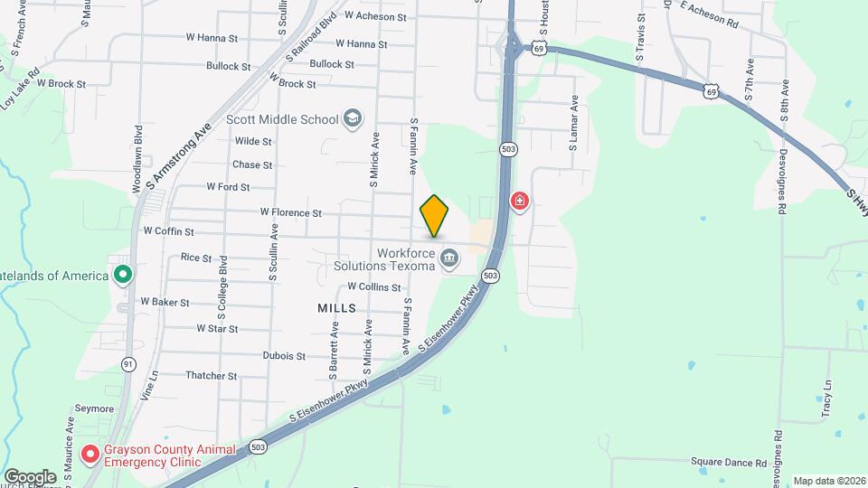 422 W Coffin St Map and Location Details