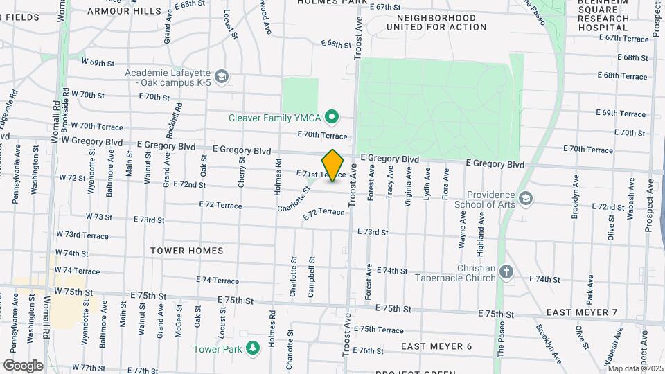 832 E 72nd St Map and Location Details