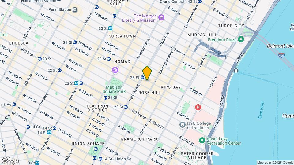 114 E 28TH St Mapa y Detalles de la Ubicación